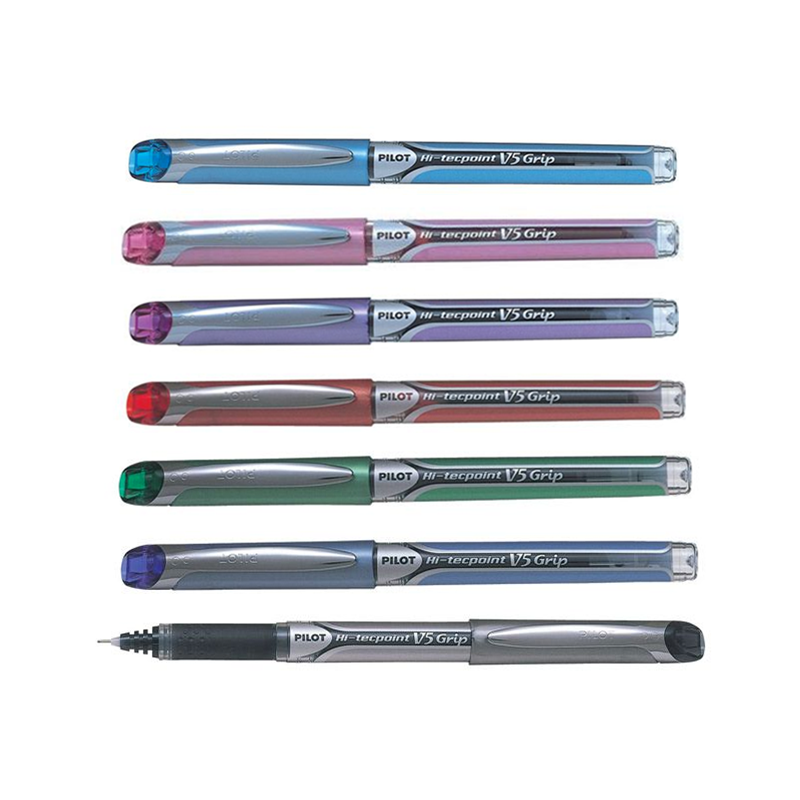 PILOT Stylo bille roulante V5 Grip (0.5 Pointe fine)