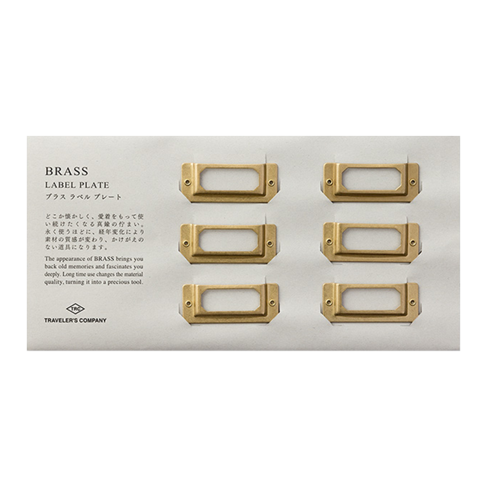 TRAVELER'S COMPANY Plaques d'étiquettes en laiton