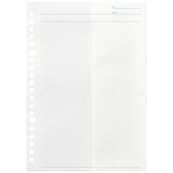 MARUMAN Feuilles mobiles quadrillé (5mm) Pliées B5/B4 (26 trous/15 feuilles)