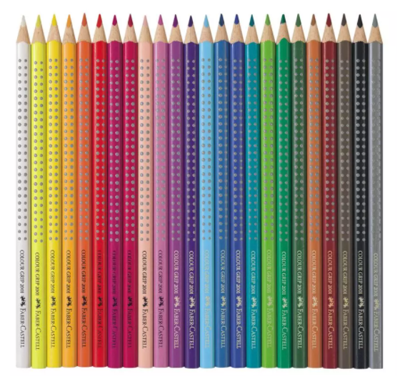 FABER-CASTELL Crayons de couleur Color Grip - Boîtes de 12, 24 et 36
