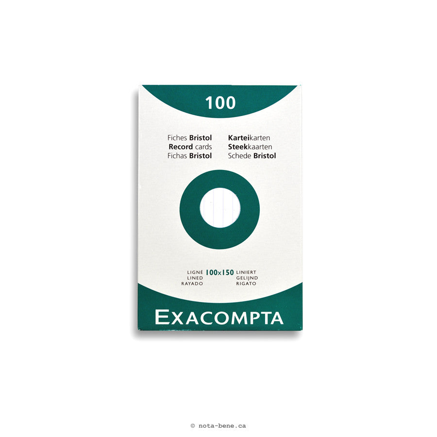 EXACOMPTA Fiches bristol, A5, ligné, vert - Achat/Vente EXACOMPTA 8701827