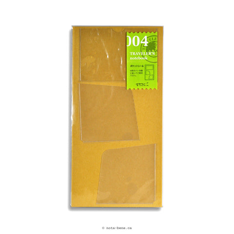 Midori Traveler's Notebook 3 Pochettes autocollantes 004