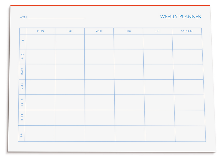 type.MANUFAKTUR Bloc Planification Hebdomadaire A5 • Weekly Planning Pad [602]