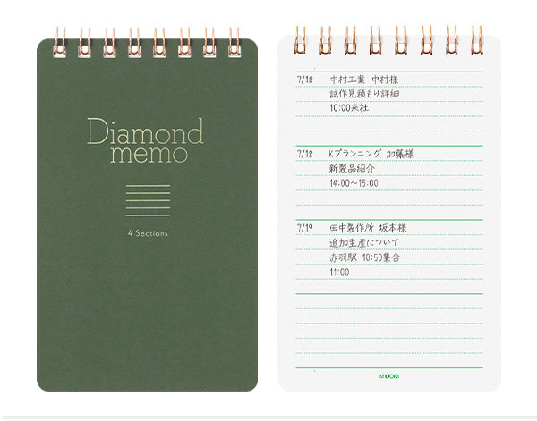 Bloc notes Midori Diamond Memo