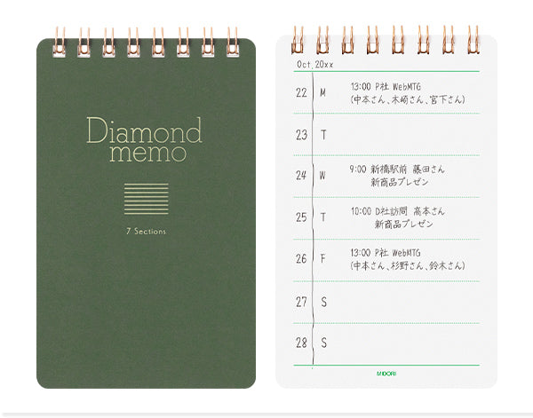 Bloc notes Midori Diamond Memo
