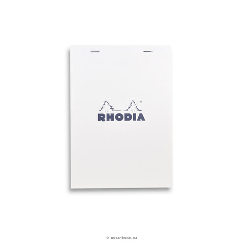 RHODIA Bloc agrafé quadrillé blanc - Plusieurs tailles disponibles
