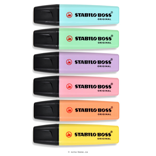 Stabilo Surligneurs Pastel Boss (paquet de 6) • Boss Pastel highlighters (pack of 6) [no.70-6-2]