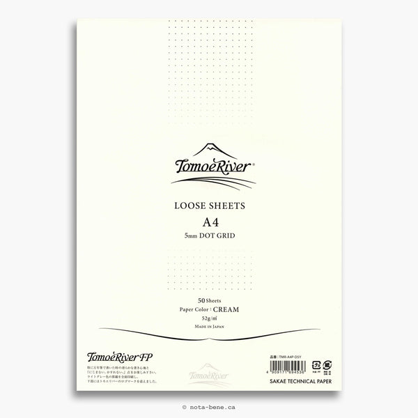 Tomoe River papier à feuilles mobiles A4 pointillé • Loose sheet paper A4 dot grid [TMR-A4P-D5]